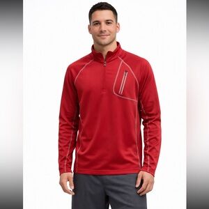 BCG Red Performance Half-Zip Pullover – Men’s Size S
